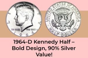 1964-D Kennedy Half – Bold Design, 90% Silver Value!